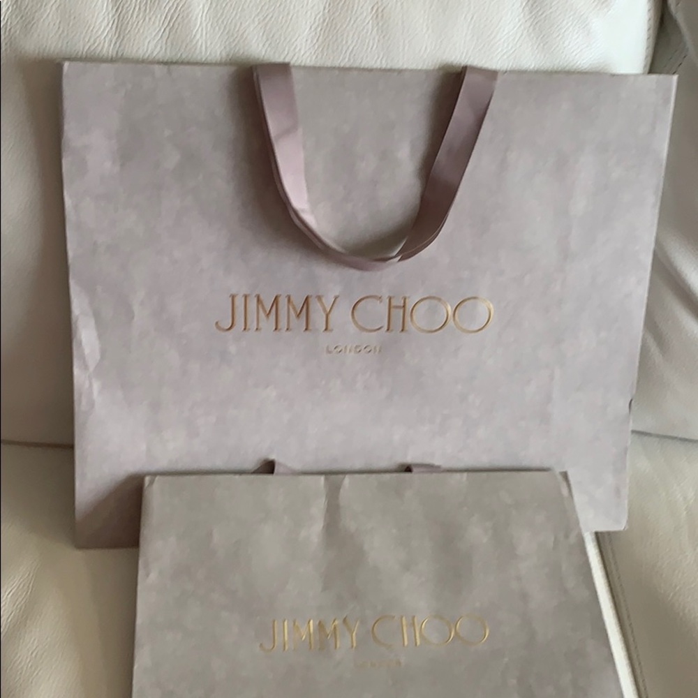 Jimmy Choo shopping bags. Sm & Lg